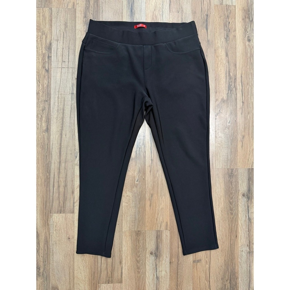 Maze Collection‎ Black Pull On Stretch Pants Women 2X Career Slim